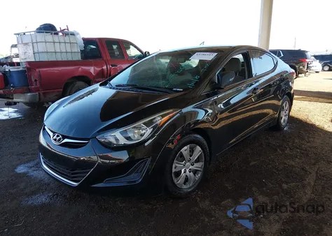 2016 Hyundai Elantra Se from USA, damaged, VIN 5NPDH4AE7GH772682